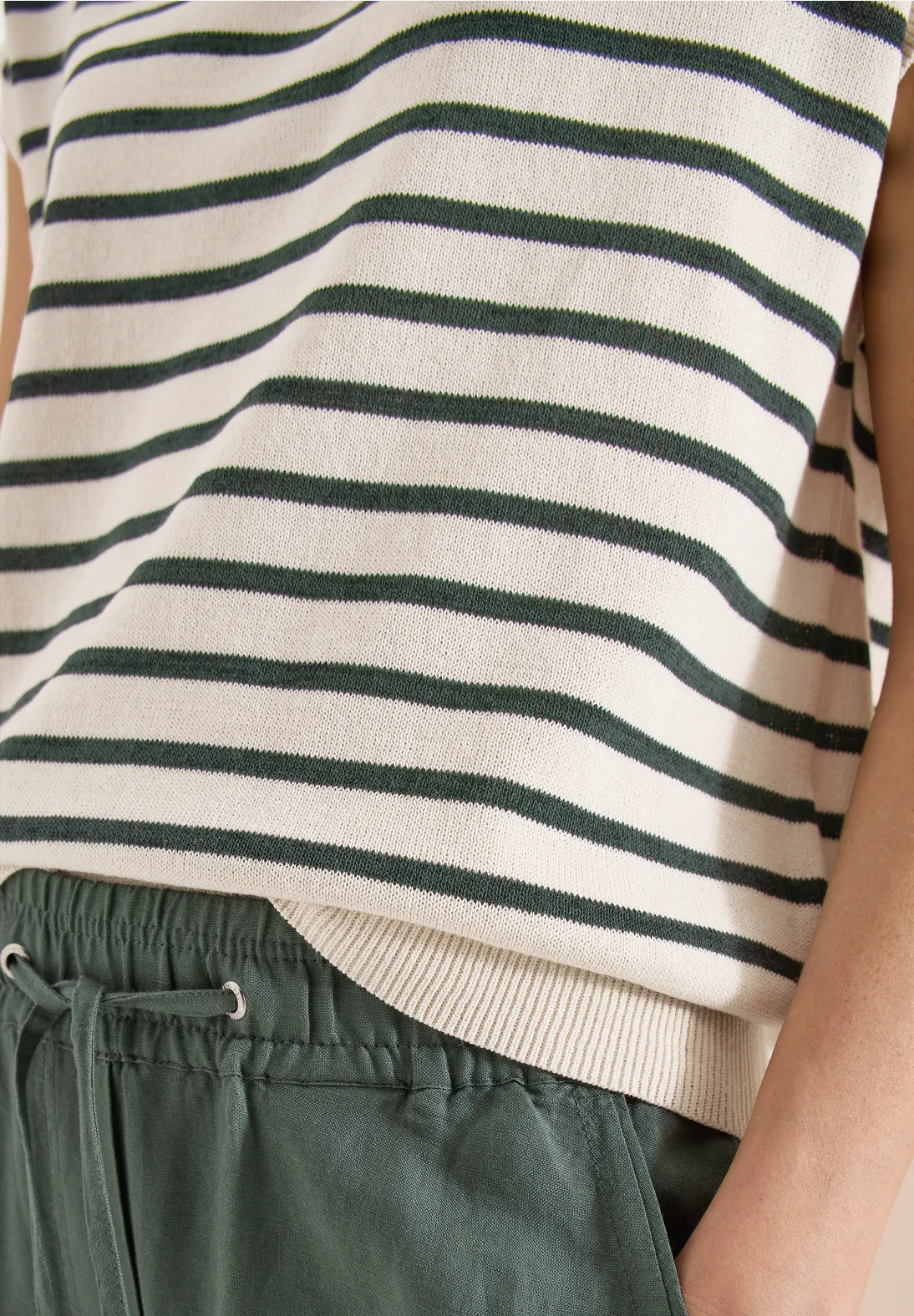 Cecil Trui met Strepen - Palm Breeze Green