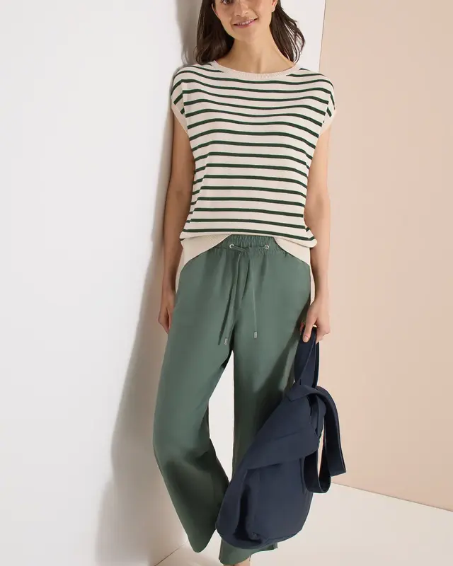 Cecil Strickpullover mit Streifen - Palm Breeze Green