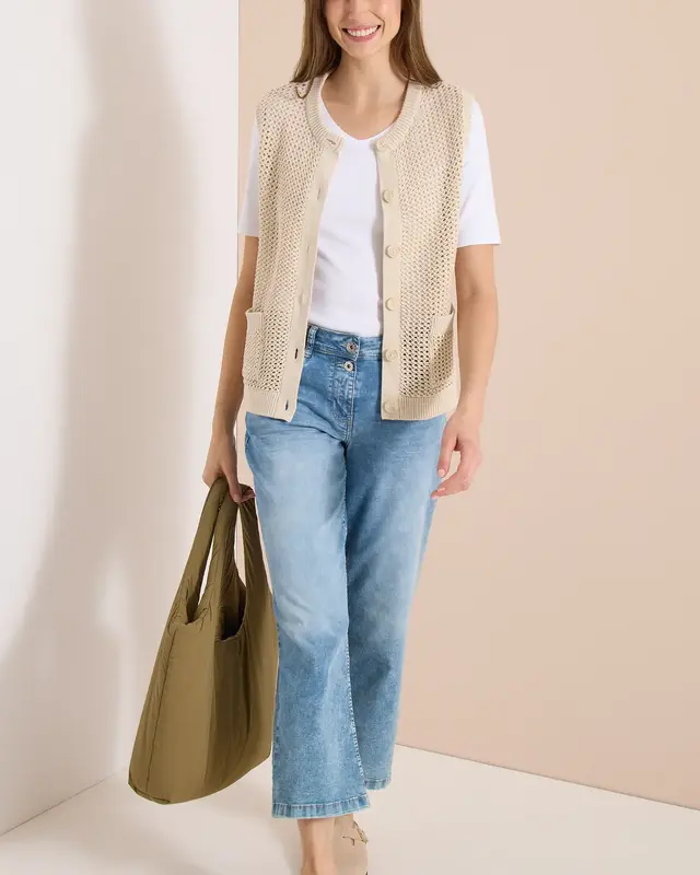 Cecil Cardigan Crochet Look - Pearl Beige