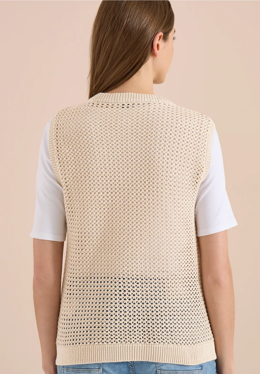 Cecil Cardigan Crochet Look - Pearl Beige