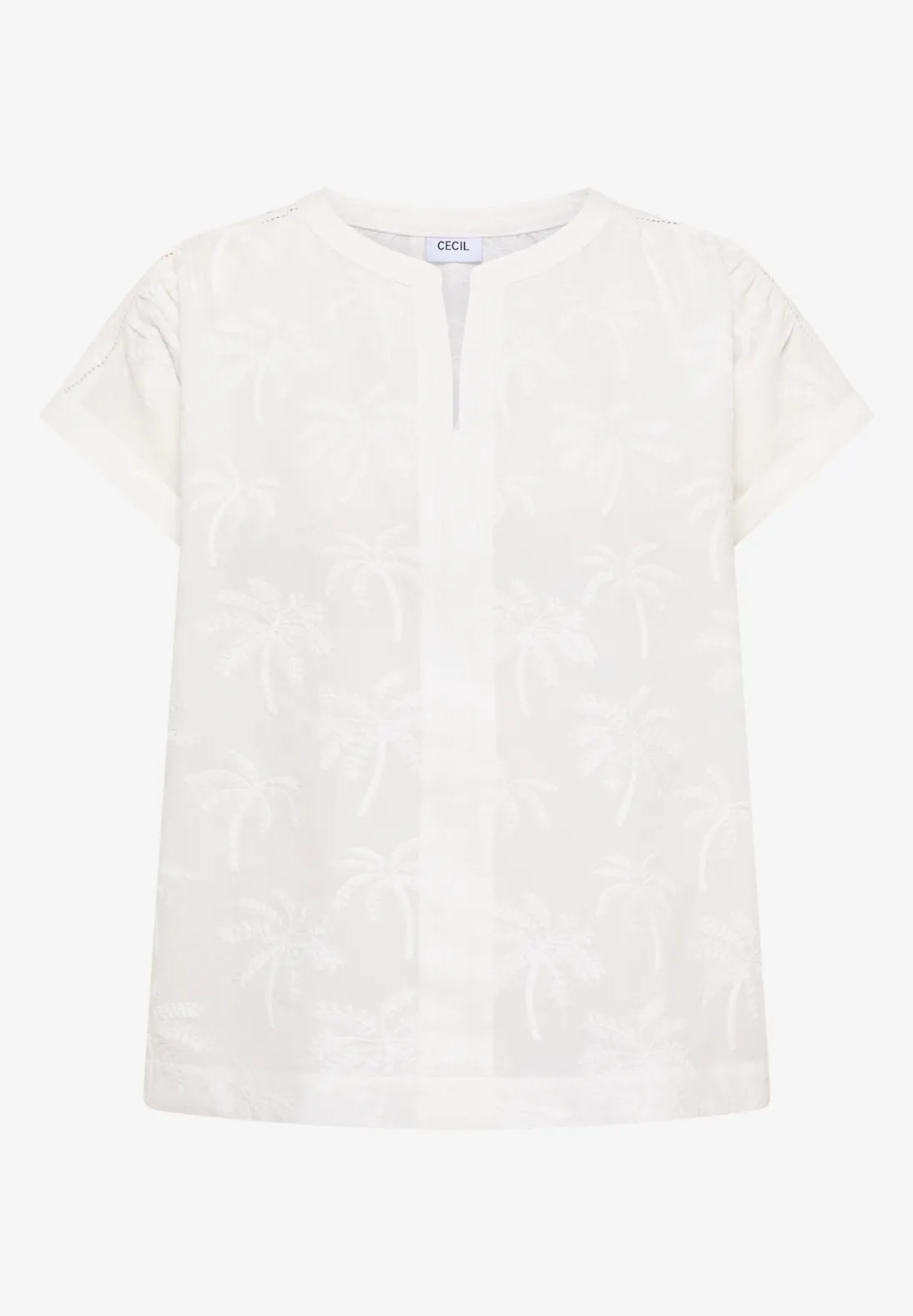 Cecil Blouse met Borduursel - Vanilla White