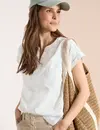 Cecil Blouse met Borduursel - Vanilla White