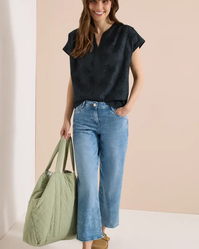 Cecil Blouse with Embroidery - Palm Breeze Green