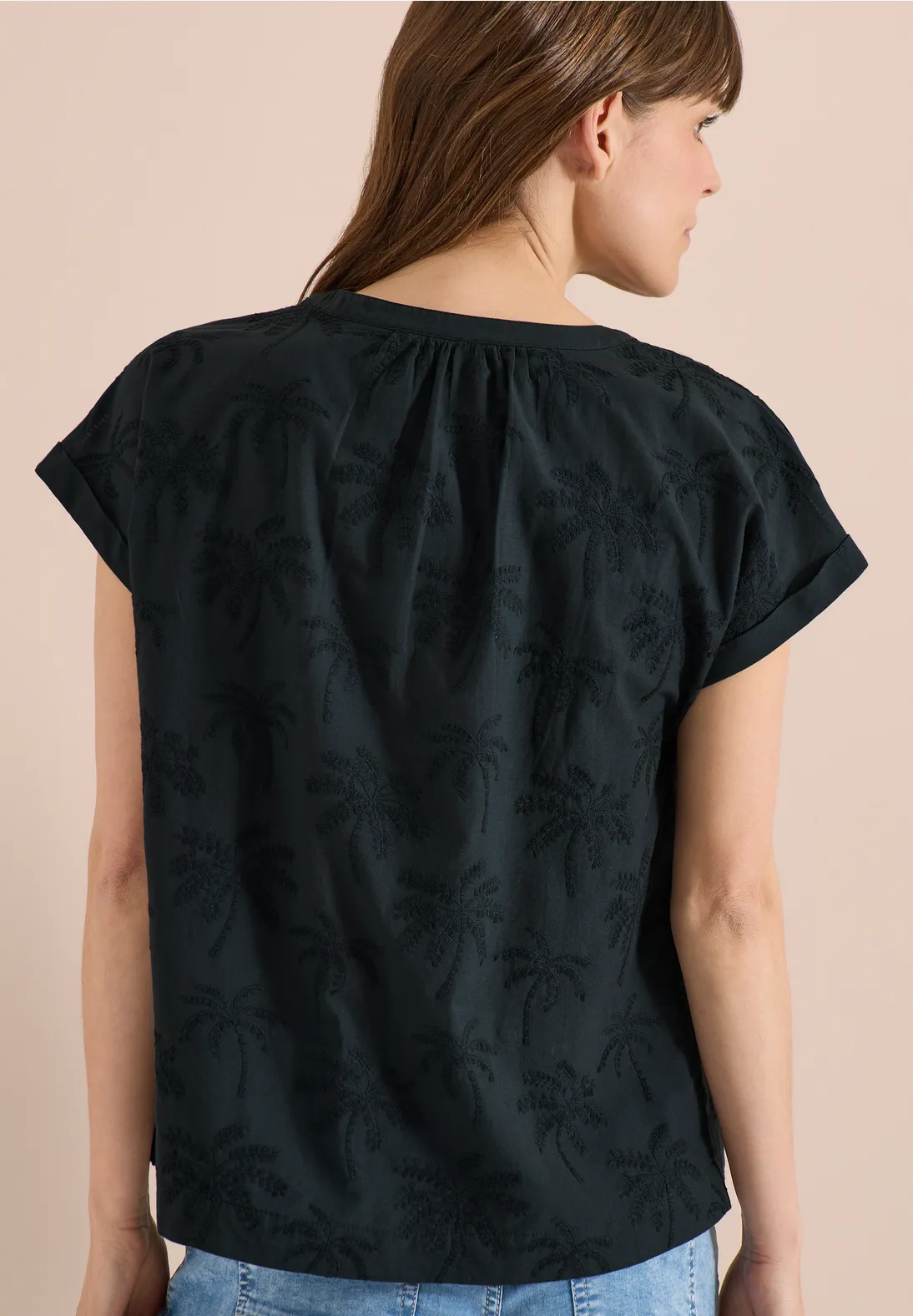 Cecil Blouse met Borduursel - Palm Breeze Green