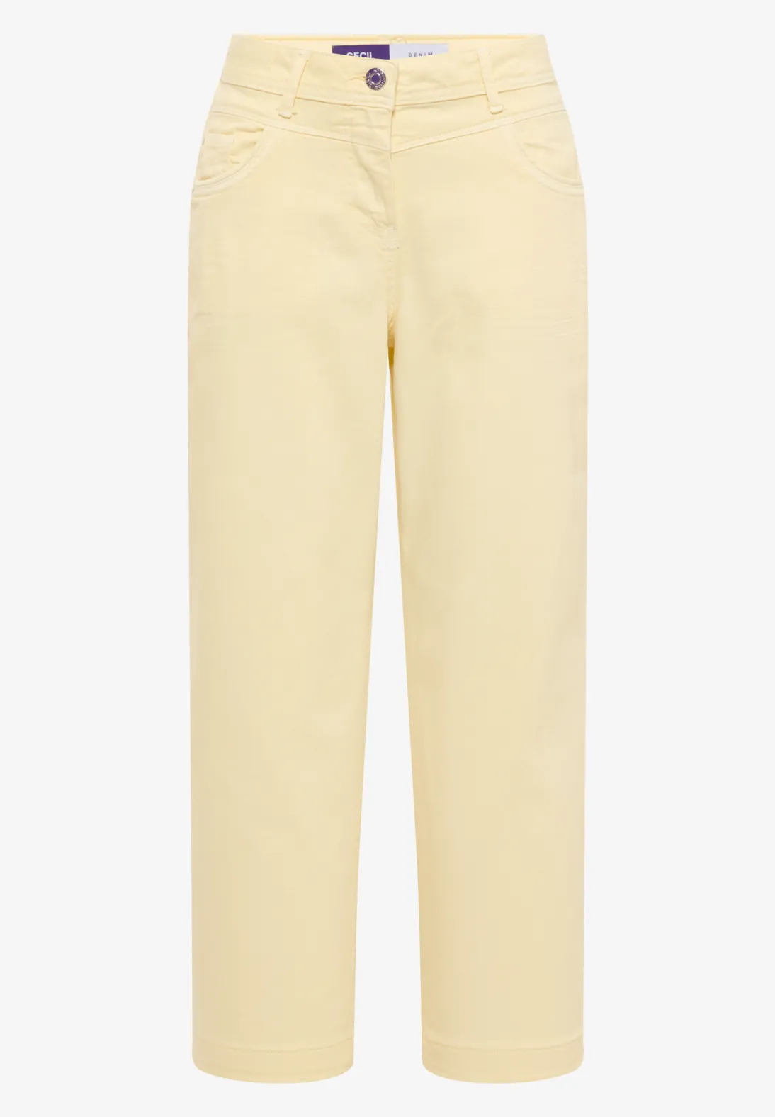 Cecil High Waist Jeans Neele - Light Buttermilk Yellow