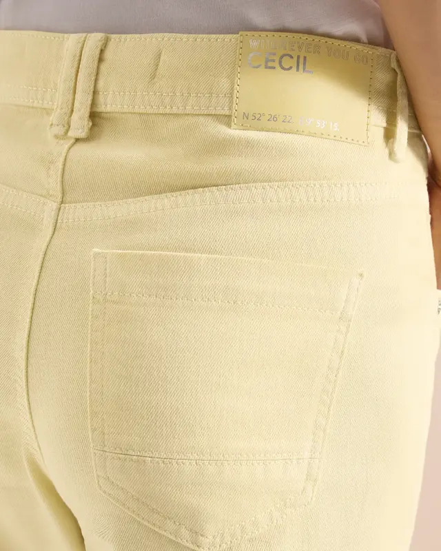 Cecil High Waist Jeans Neele - Light Buttermilk Yellow