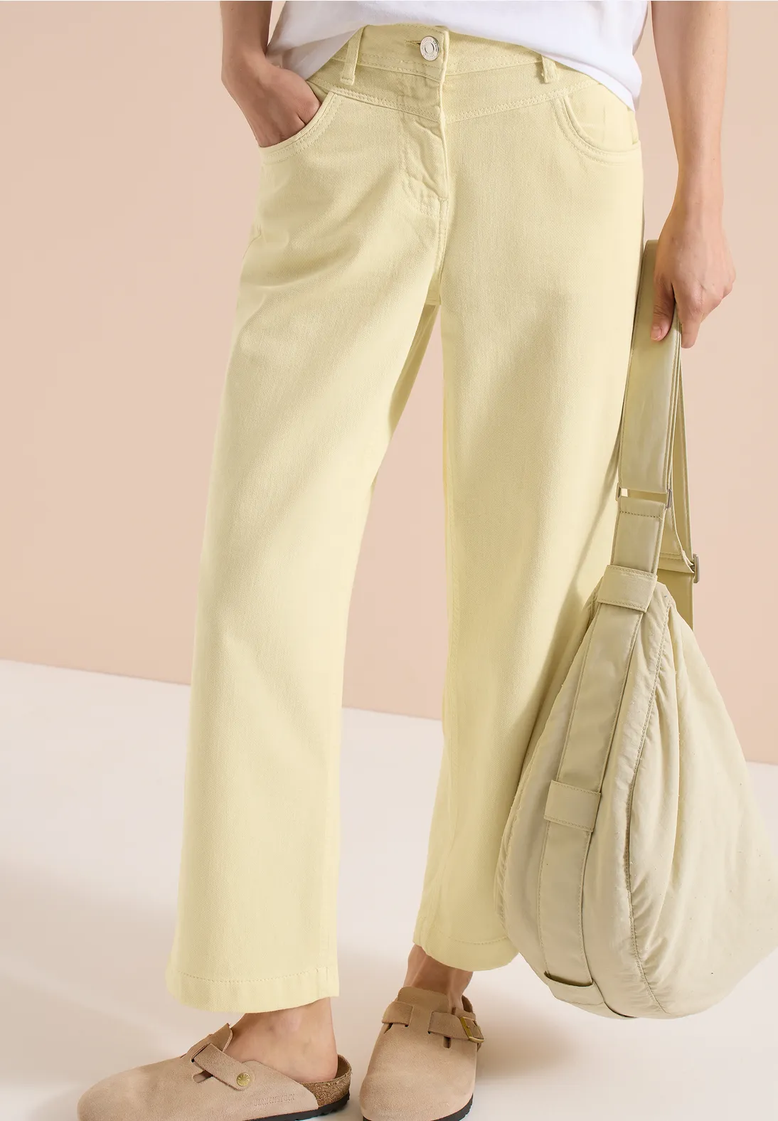 Cecil High Waist Jeans Neele - Light Buttermilk Yellow