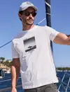 Lerros T-Shirt Surfer Print - Broken White