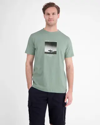 Lerros T-Shirt Surfer Print - Bay Green