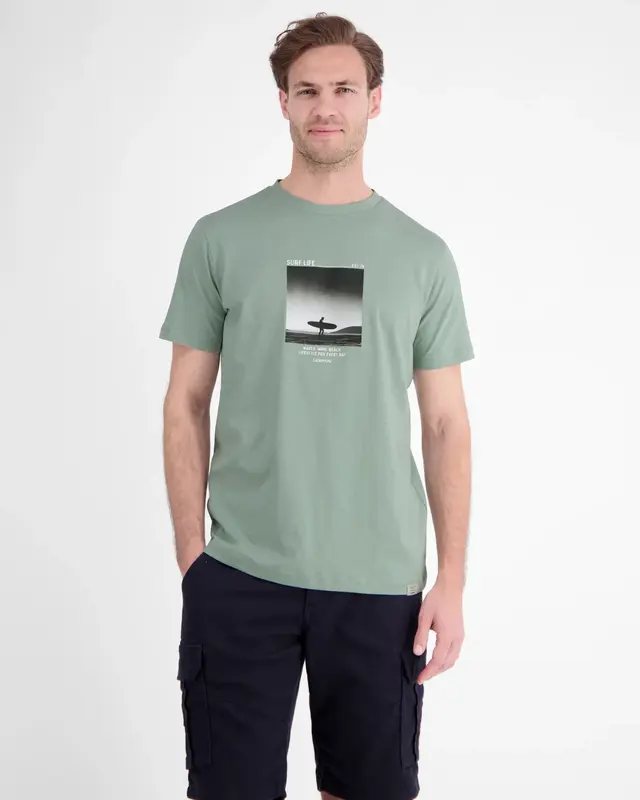 Lerros T-Shirt Surfprint - Bay Green