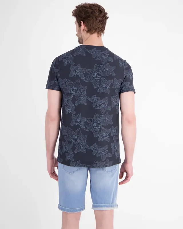 Lerros Floral Print T-Shirt - Classic Navy