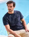 Lerros Blumenprint T-Shirt - Classic Navy
