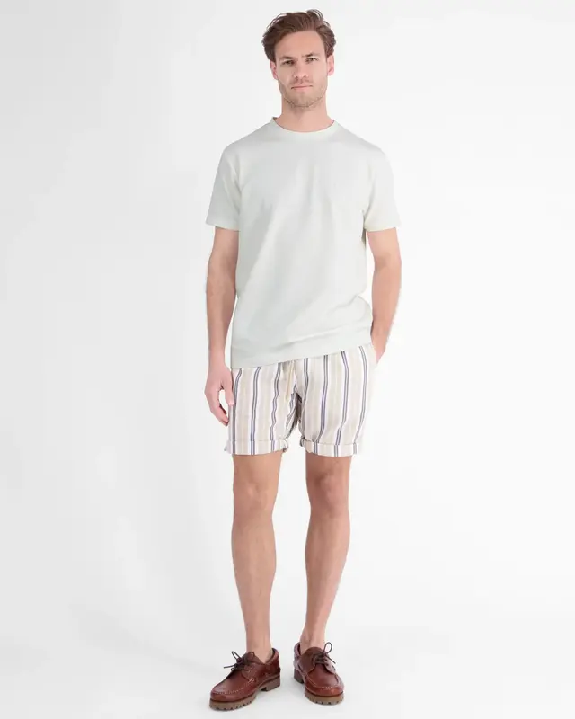 Lerros Seersucker T-Shirt - Broken White