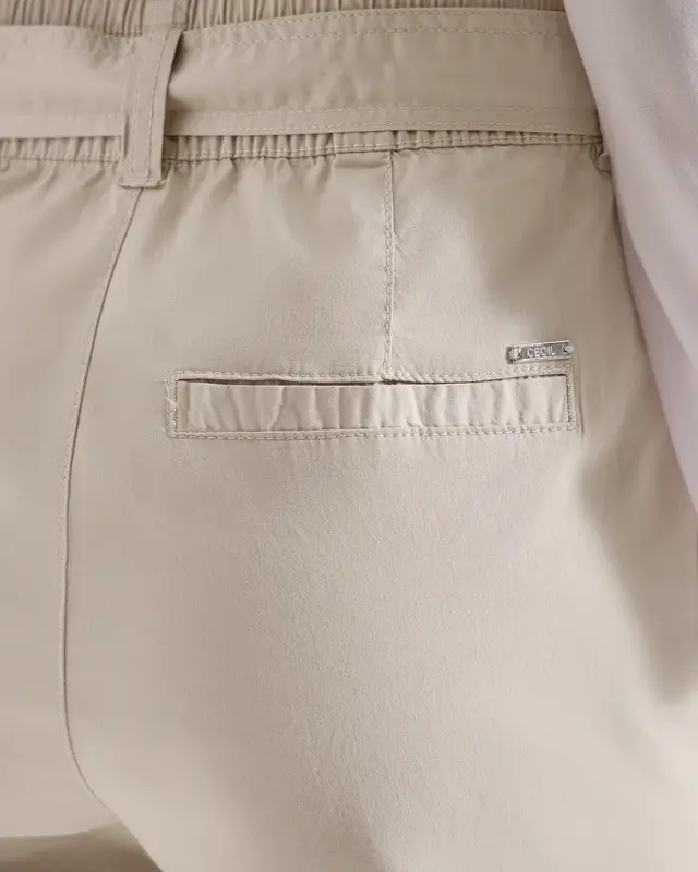 Cecil Mid Waist Broek Chelsea - Grain Beige