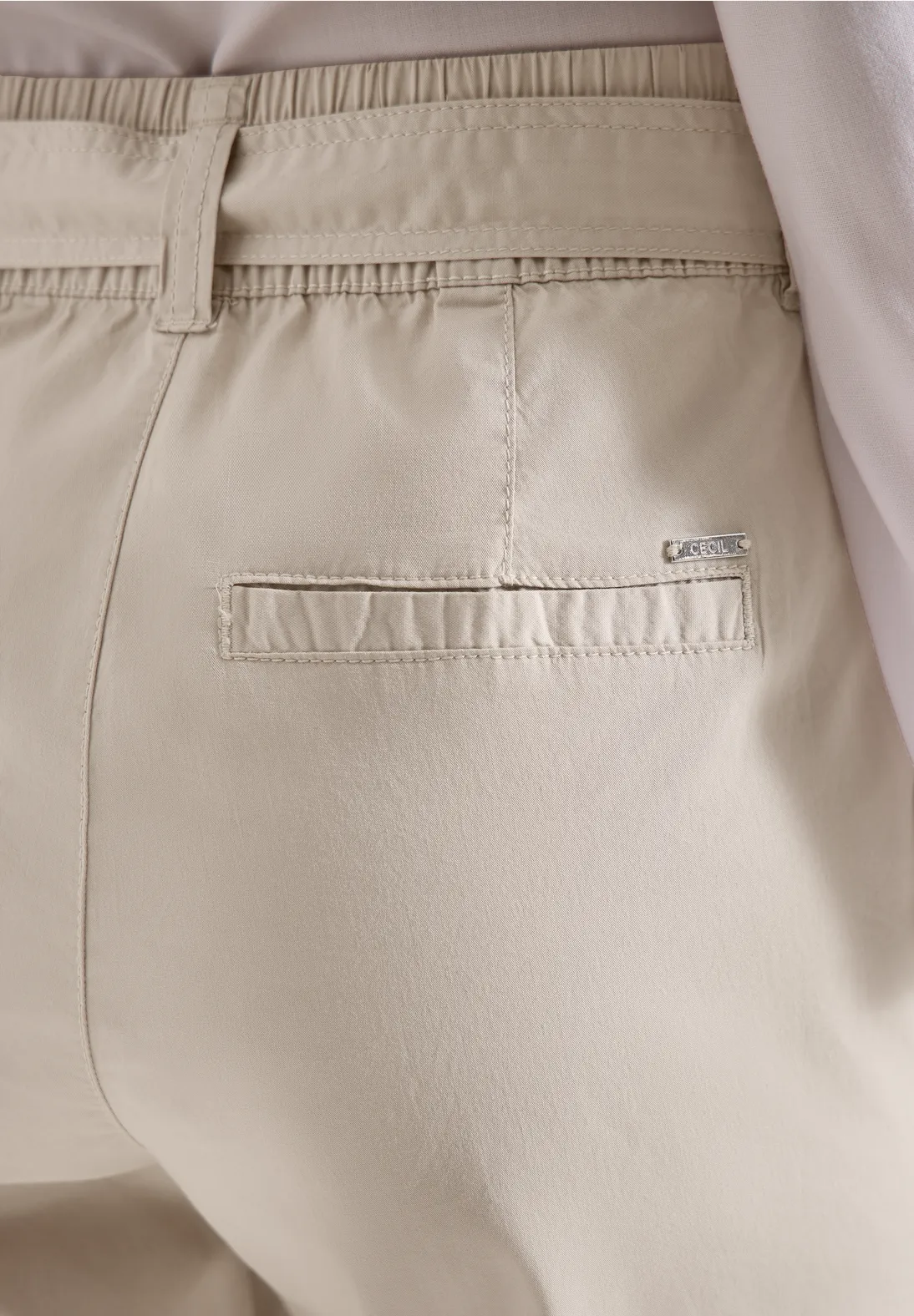 Cecil Mid Waist Broek Chelsea - Grain Beige