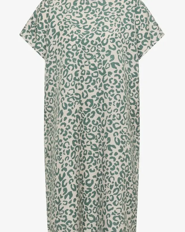 Cecil Linnenmix Jurk met Print - Macadamia Beige