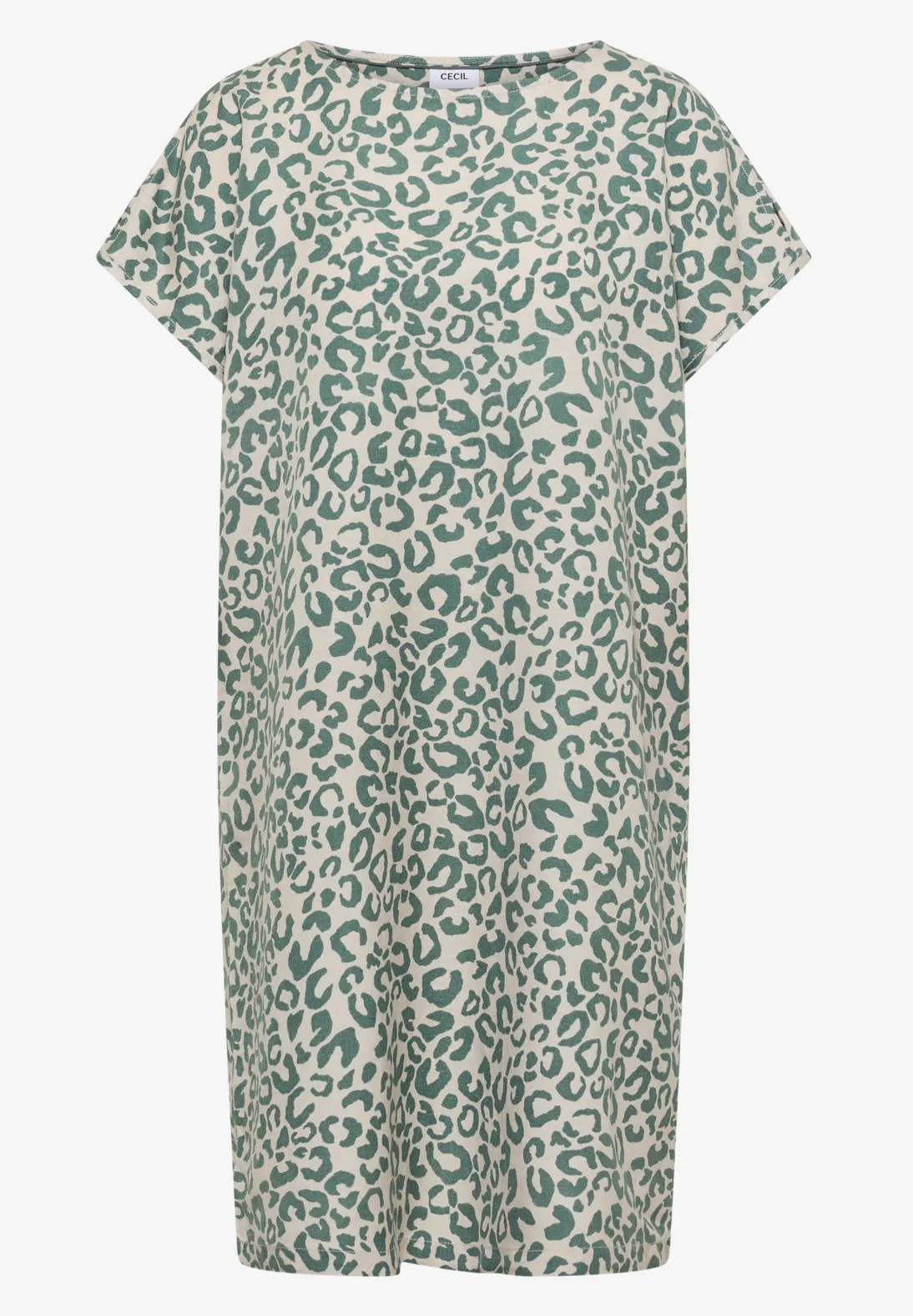 Cecil Linen Blend Dress with Print - Macadamia Beige
