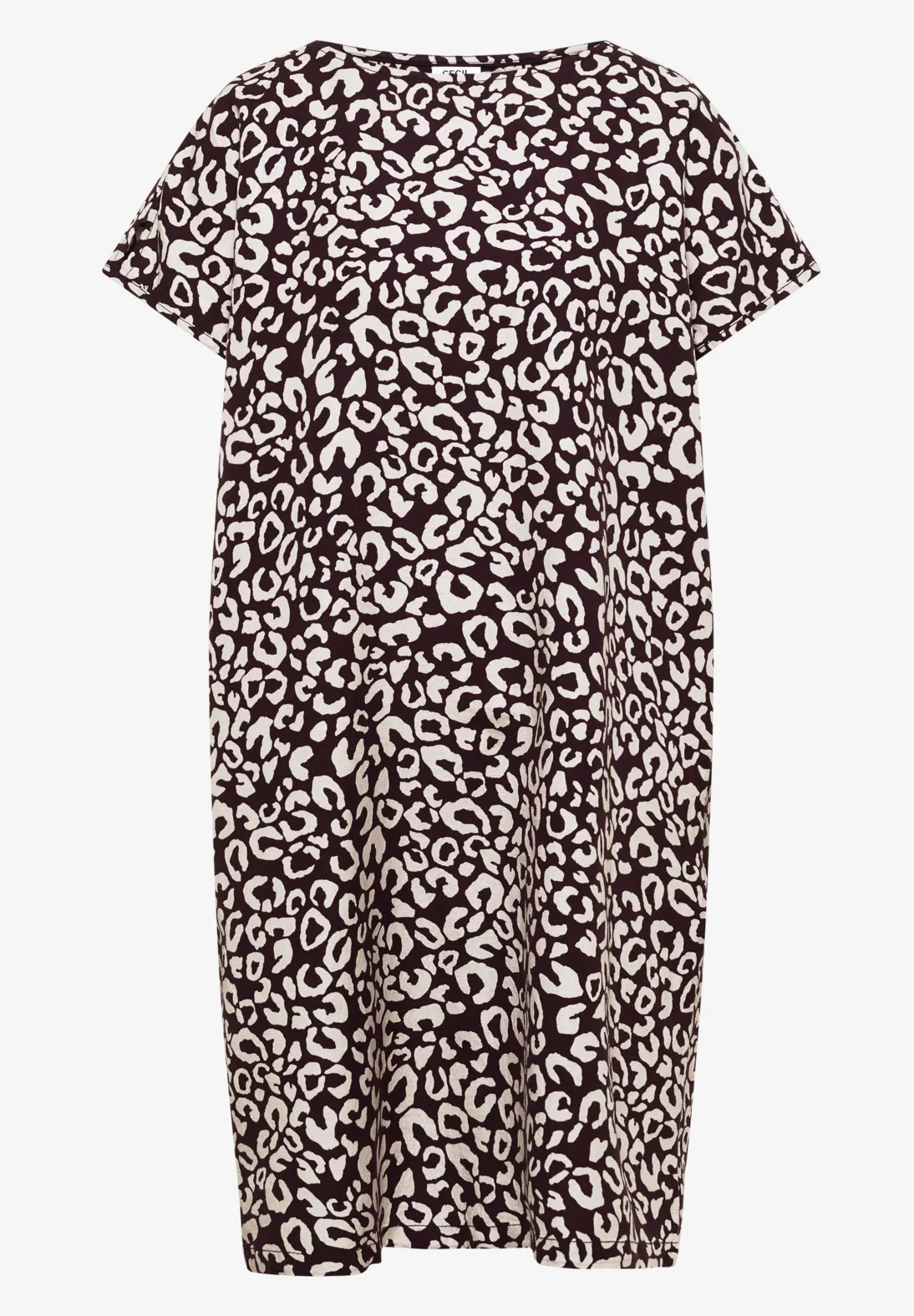 Cecil Leinenmix Kleid mit Print - Rich Burgundy