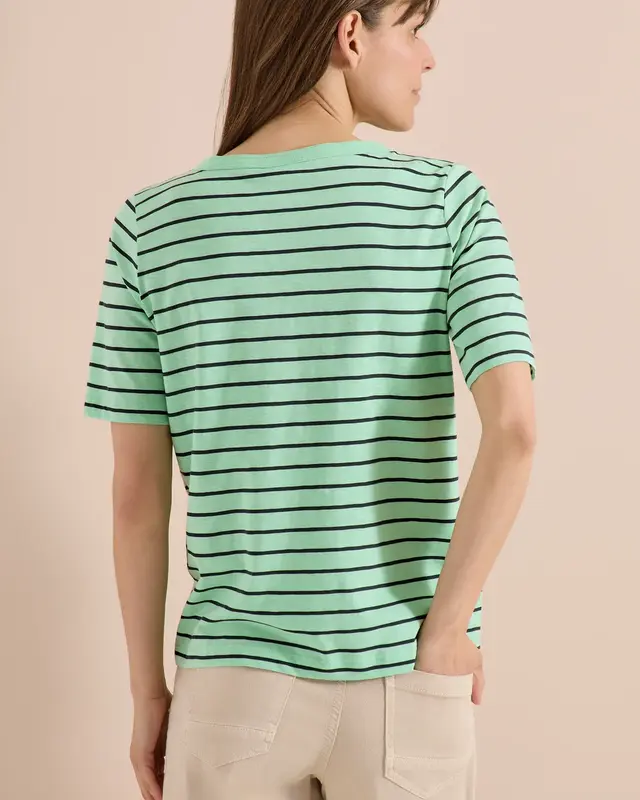 Cecil Gestreept Shirt - Juicy Lime