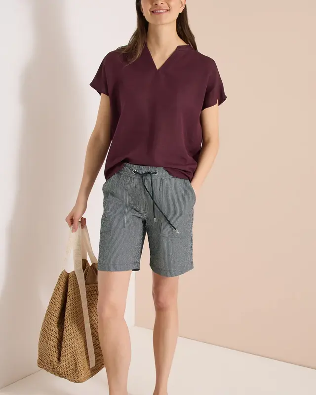 Cecil Seersucker Short Neele - Palm Breeze Green
