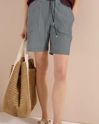 Cecil Seersucker Short Neele - Palm Breeze Green