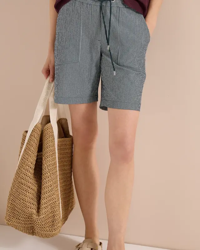Cecil Seersucker Short Neele - Palm Breeze Green
