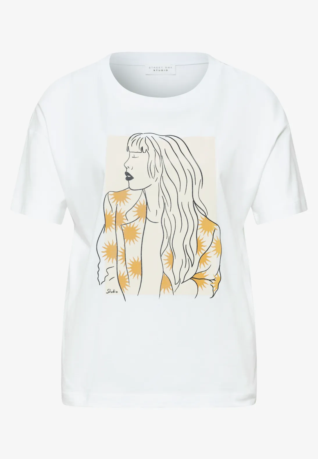 Street One Studio Shirt with Frontprint - White