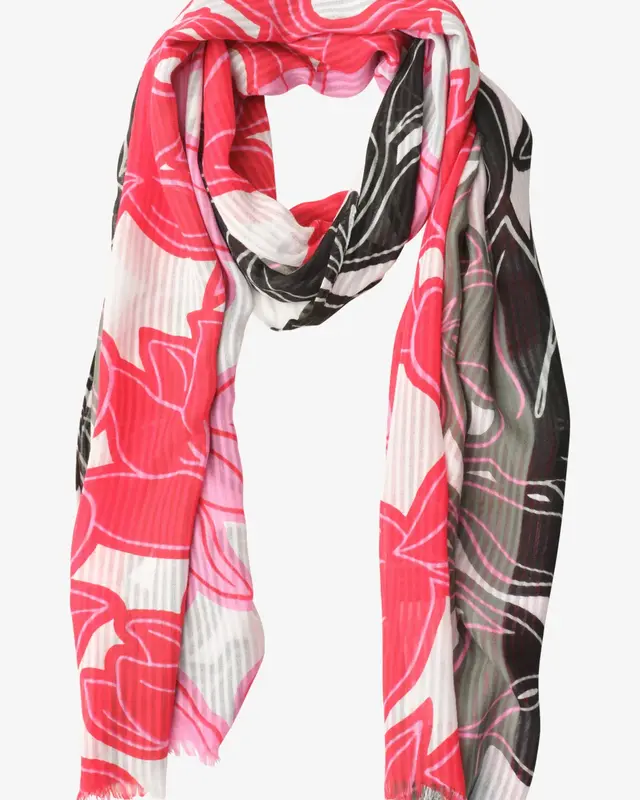 Street One Sjaal met Bloemenprint - Multicolor