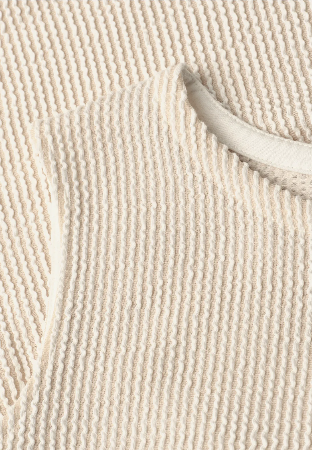 Street One Top Structured Stripes - Clay Sand