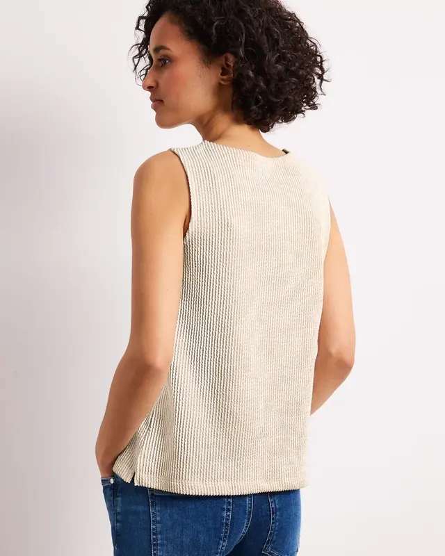 Street One Top Structured Stripes - Clay Sand