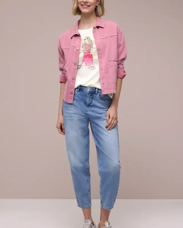 Street One Shirt mit Frontprint - Off White