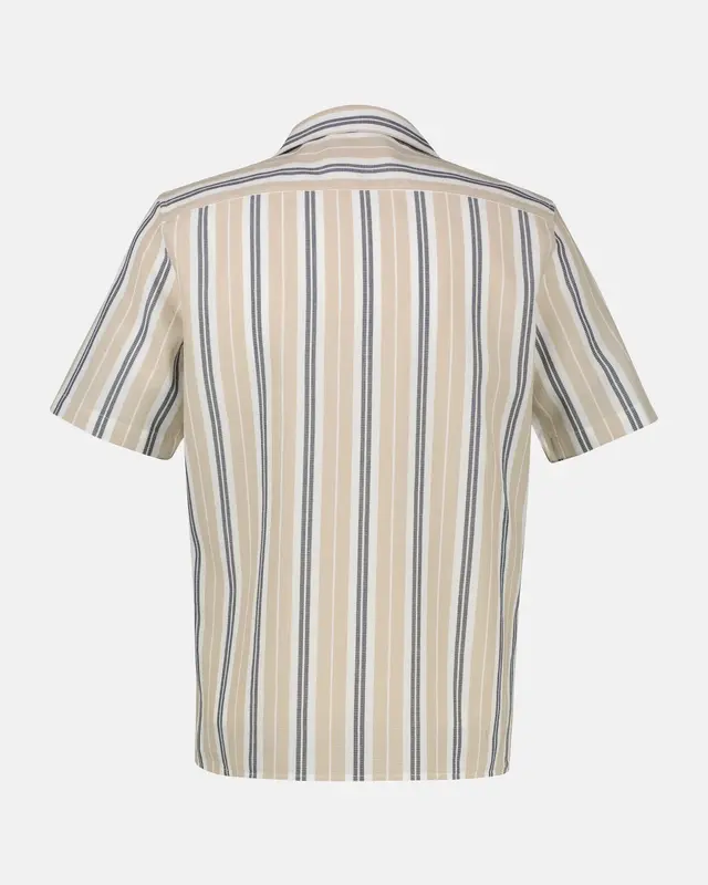 Lerros Streifen Hemd - Gravel Beige