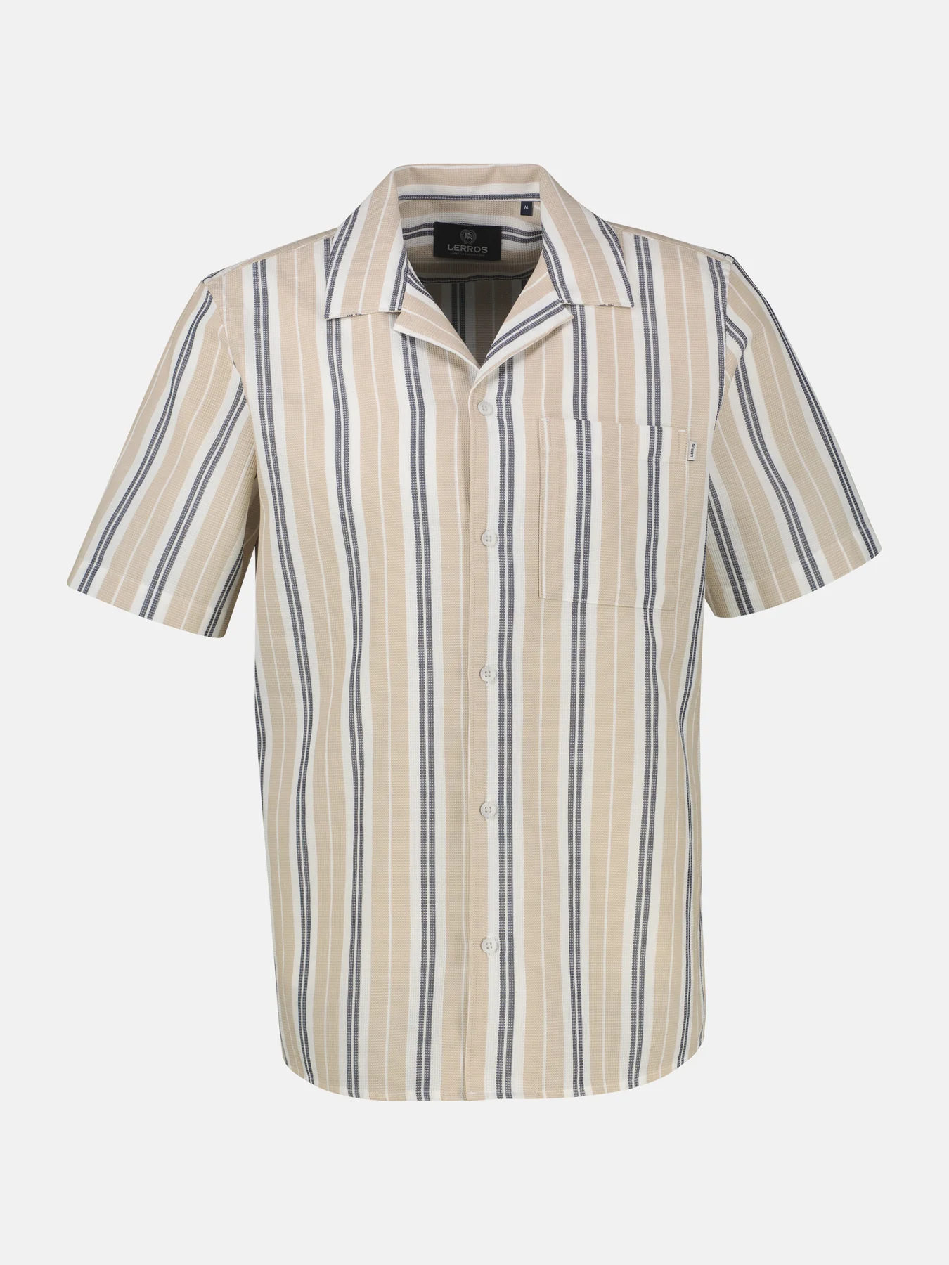Lerros Streifen Hemd - Gravel Beige