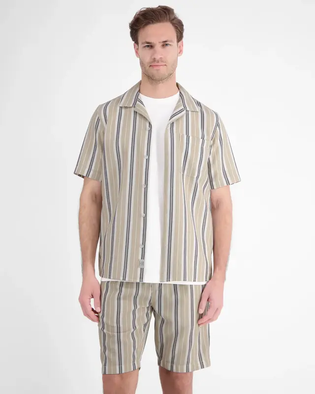 Lerros Striped Shirt - Gravel Beige