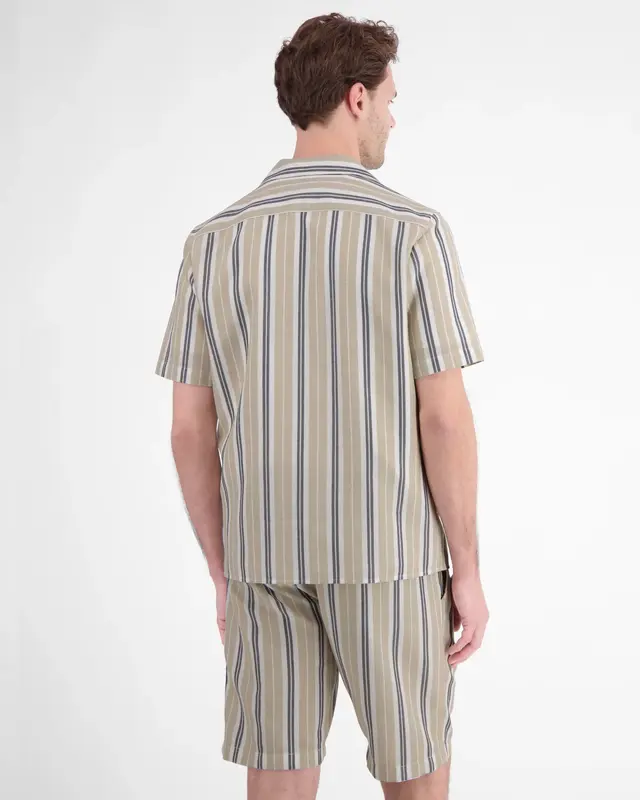 Lerros Striped Shirt - Gravel Beige
