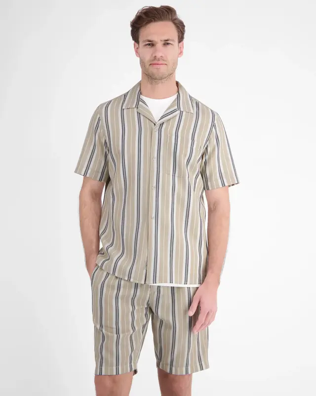 Lerros Striped Shirt - Gravel Beige