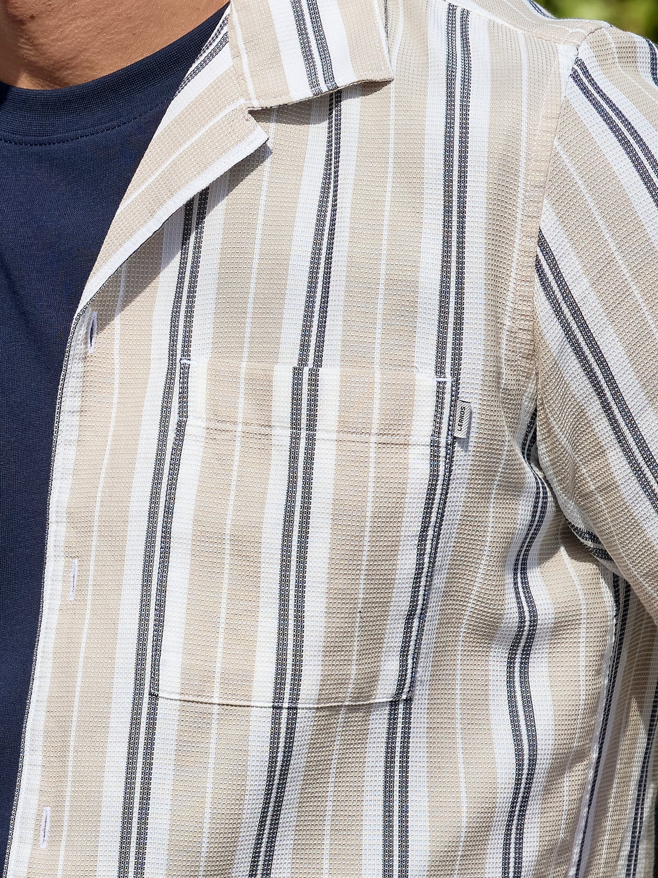Lerros Striped Shirt - Gravel Beige