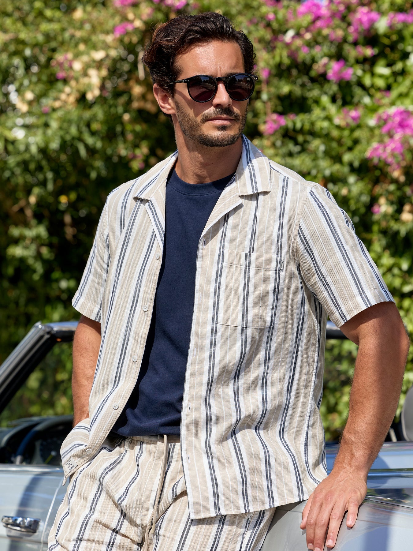 Lerros Striped Shirt - Gravel Beige