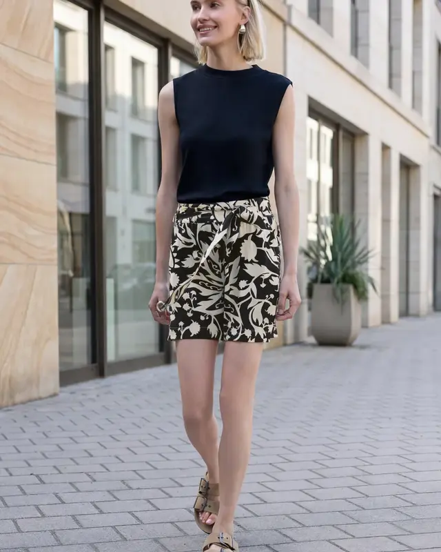 Street One Studio High Waist Short - Black