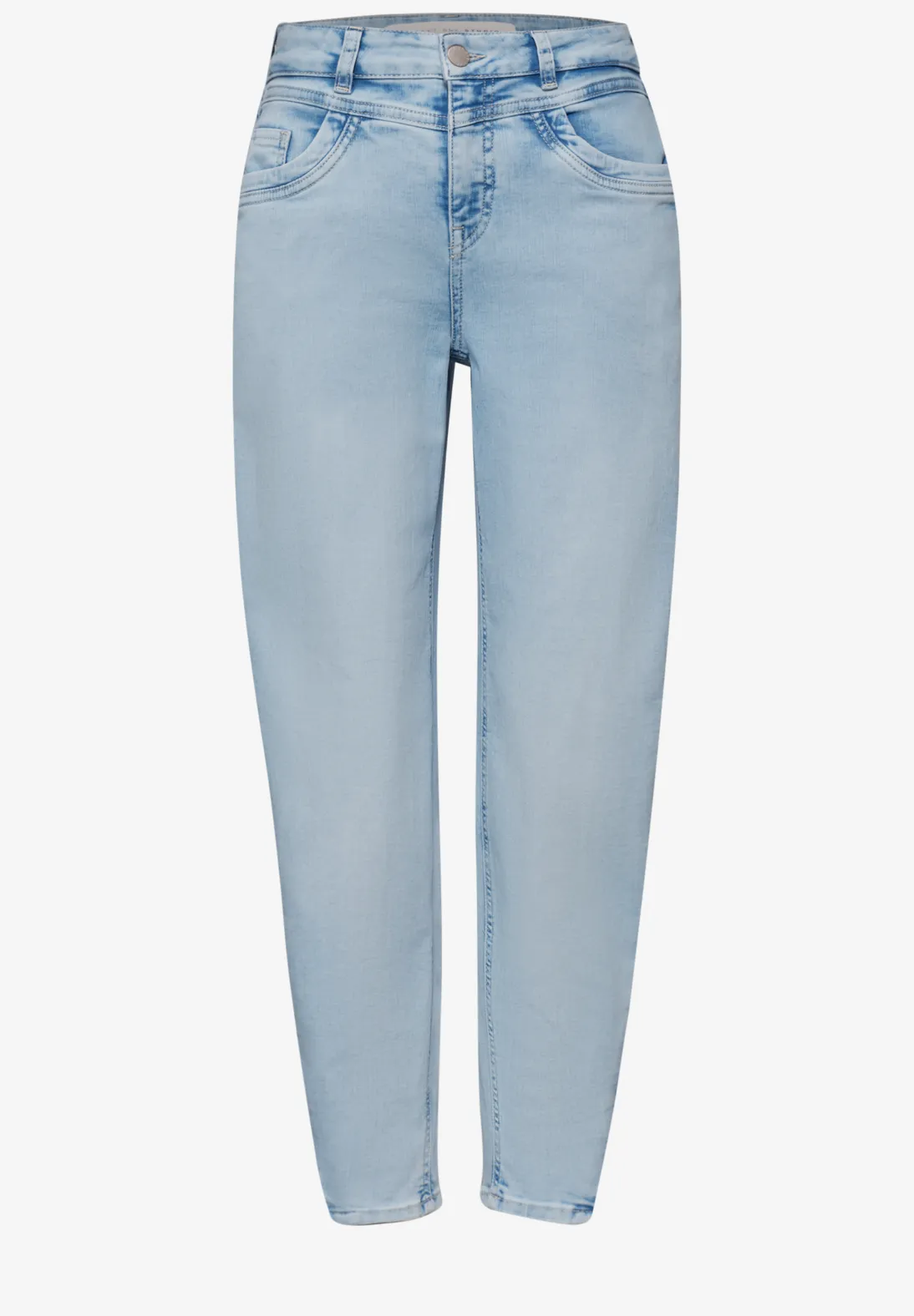 Street One Studio Barrel Leg Jeans - Ultra Bleach Wash