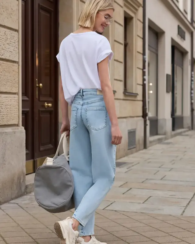 Street One Studio Barrel Leg Jeans - Ultra Bleach Wash