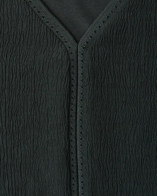 Street One Shirt mit Strukturmix - Deep Bound Green