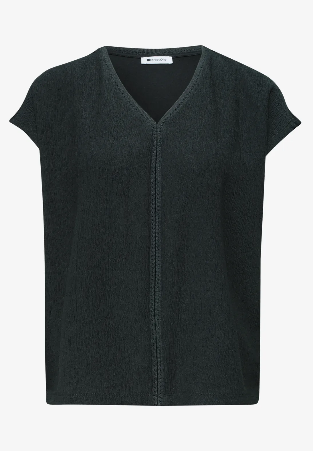Street One Shirt with Structuremix - Deep Bound Green