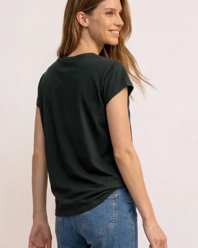 Street One Shirt met Structuurmix - Deep Bound Green