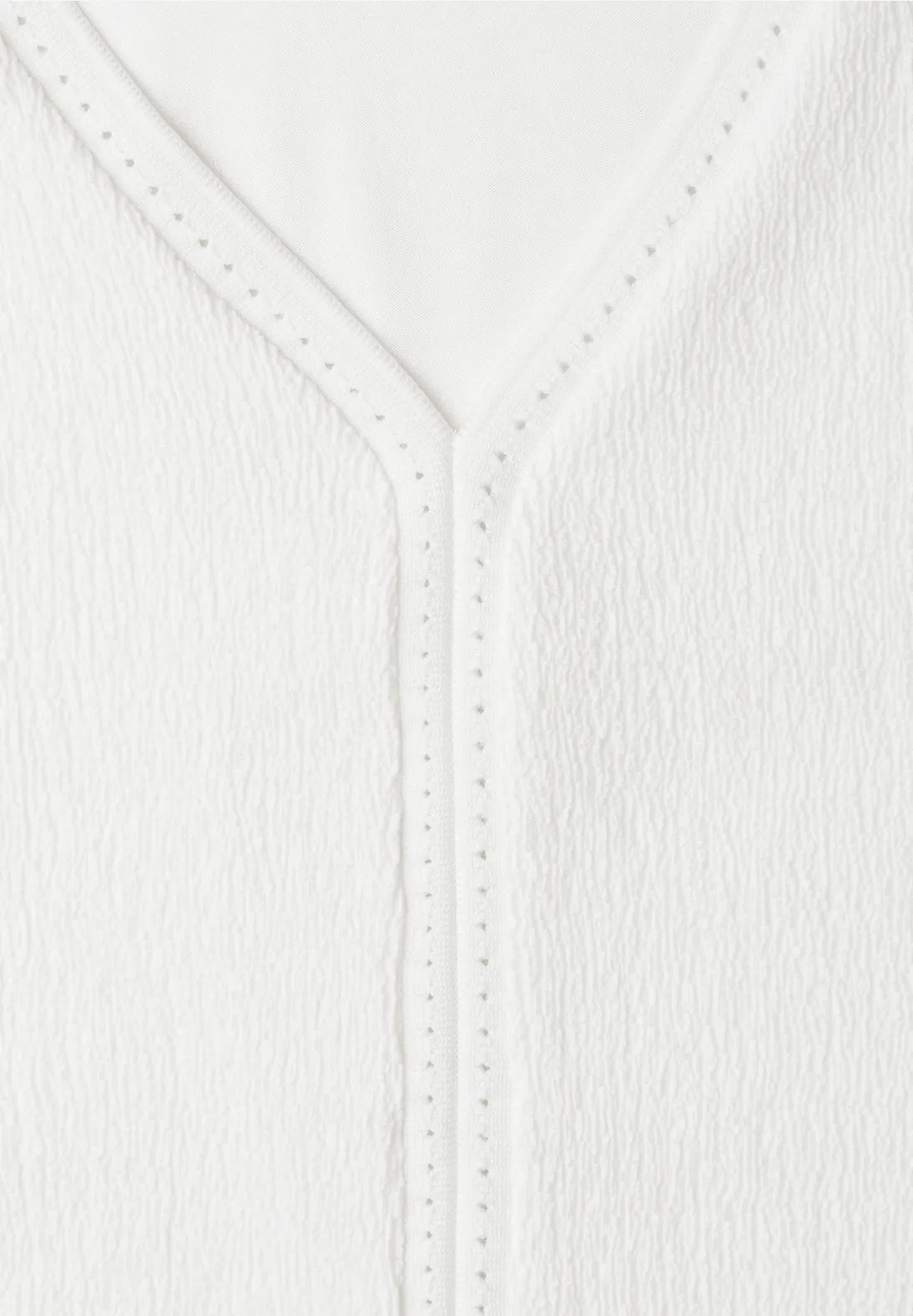 Street One Shirt mit Strukturmix - Off White