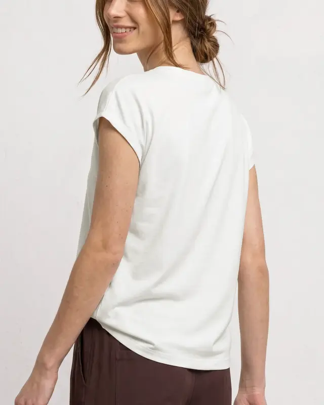 Street One Shirt met Structuurmix - Off White