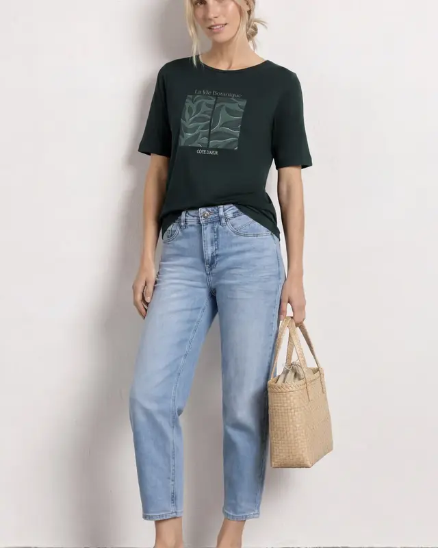 Street One Shirt with Artwork - Deep Bound Green