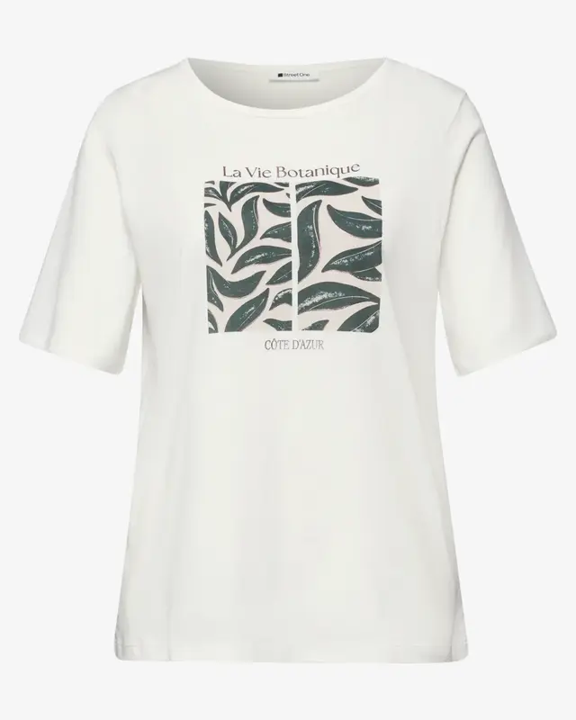 Street One Shirt met Artwork - Off White
