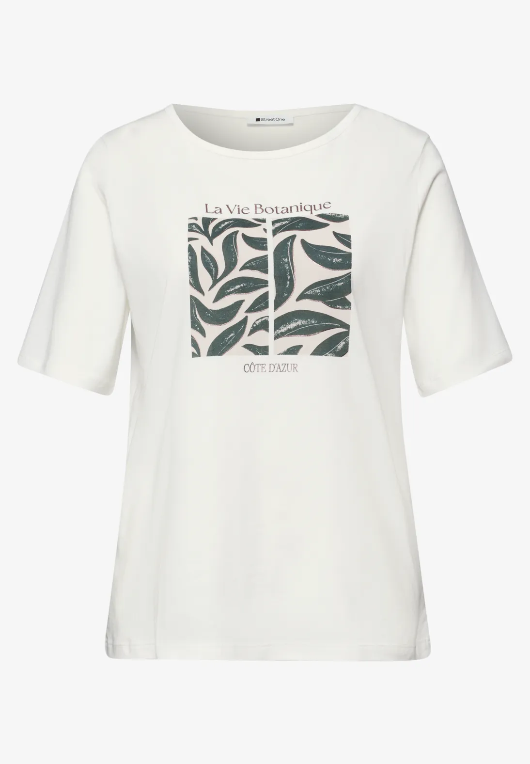 Street One Shirt met Artwork - Off White