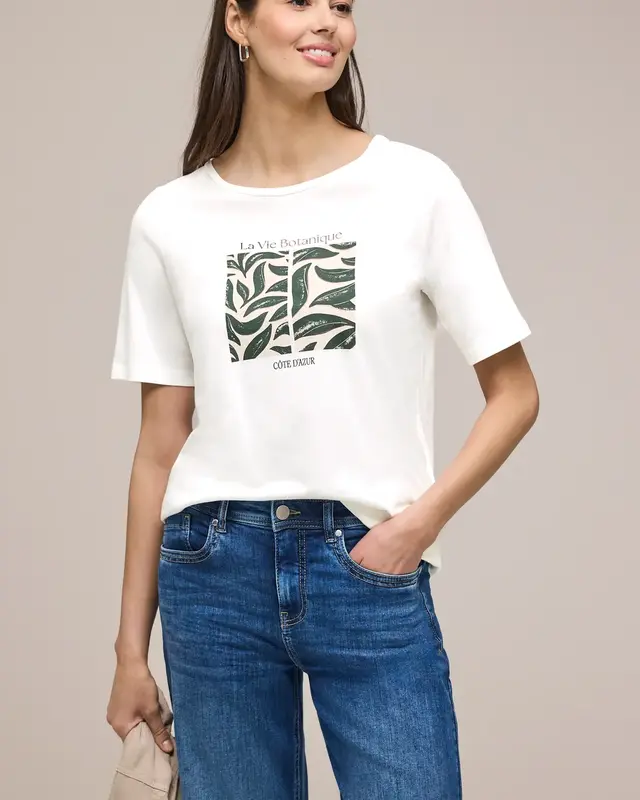 Street One Shirt with Artwork - Off White